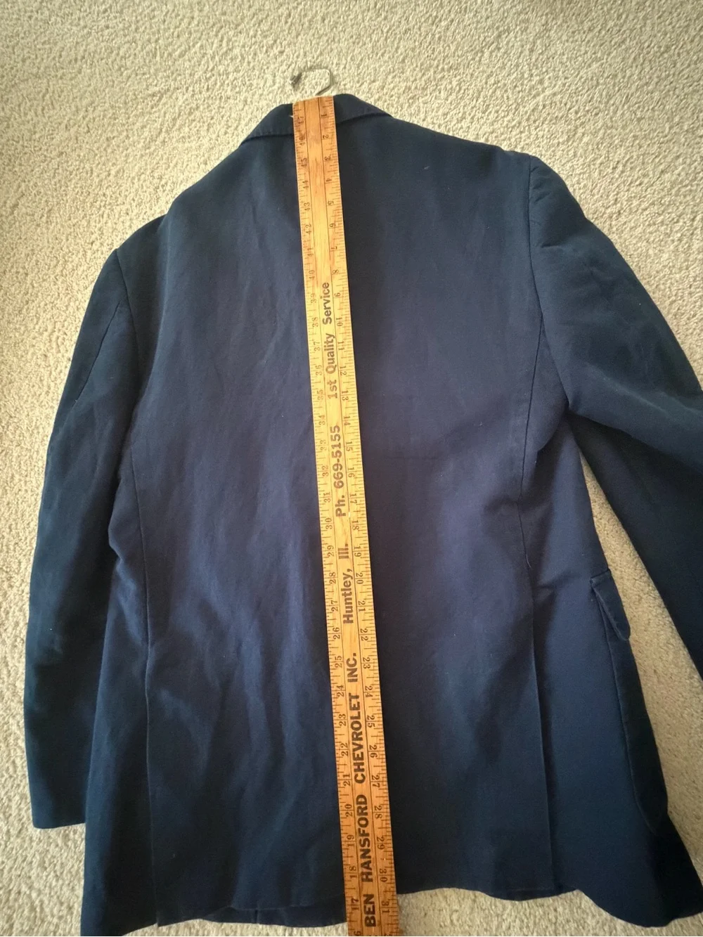 Brooks Brothers Men's Navy Sport Coat with Patch Chest Pocket